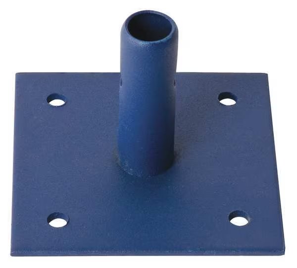 Base Plate, 6 in.L, Steel, 4-1/2 in.H, Metaltech, Mfr#: M-MBBF