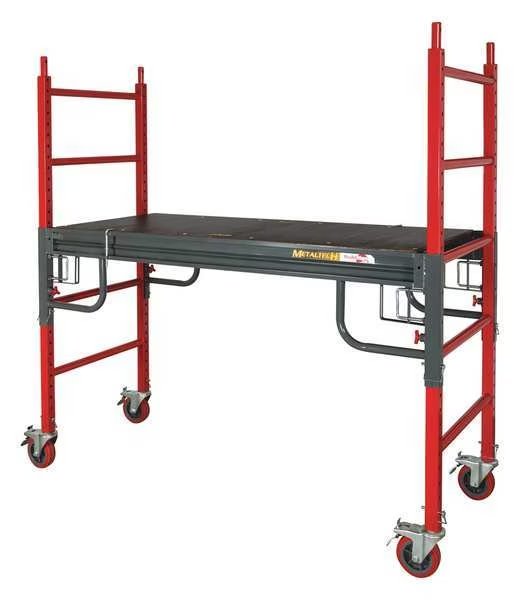 Portable Scaffold, Steel, 1,500 lb Load Capacity, 6 ft Platform Height, Metaltech, Mfr#: I-BMSS