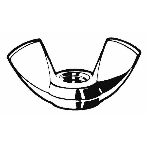 Wing Nut, #6-32, Steel, Zinc Plated, 0.47 in Ht, 0.91 in Max Wing Span, 100 PK, EnjoyTool Select, Mfr#: U16250.013.0001
