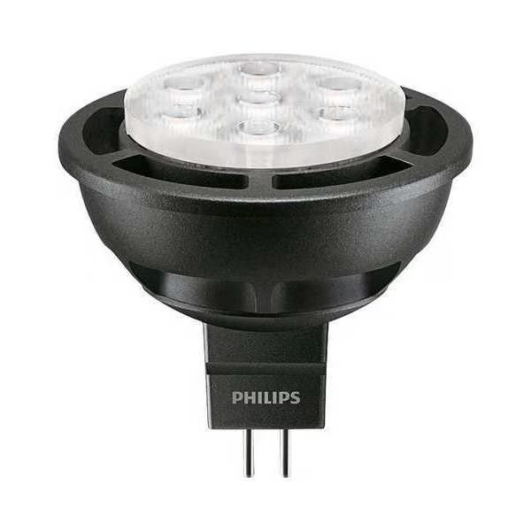 LED Lamp, MR16, 6.5W, 2700K, 25deg., GU5.3, Signify, Mfr#: 6.5MR16/F25/2700-2200 DIM 12V