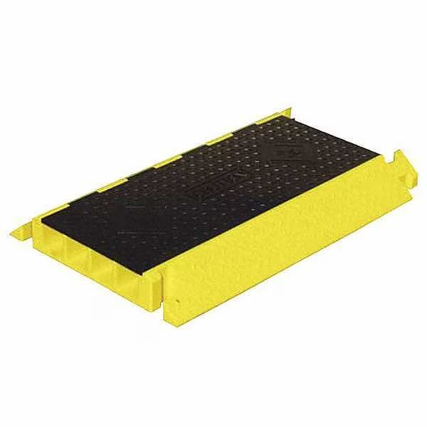 Cable Protector, Hinged, 4 Channels, 3 ft., Checkers, Mfr#: BB4-300GM-B/Y