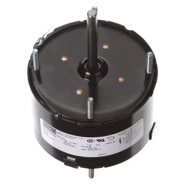 HVAC Motor, 1/50 HP, 1500 rpm, 115V, 3.3, Fasco, Mfr#: D601