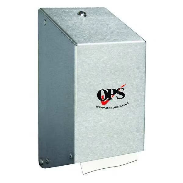OPS Green 10"H x 4-1/2"W Multifold Dispenser, Stainless Steel, Ops, Mfr#: 1250-01G