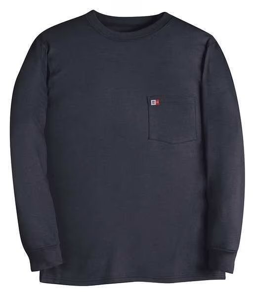 FR Crewneck Shirt, 5XL, 40-1/2in., Navy, Big Bill, Mfr#: DW5KI6-5XLR-NAY