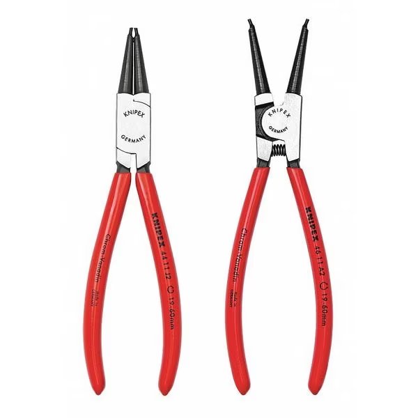 Retaining Ring Plier Set, 0 Deg., 2 pcs., Knipex, Mfr#: 9K 00 80 18 US