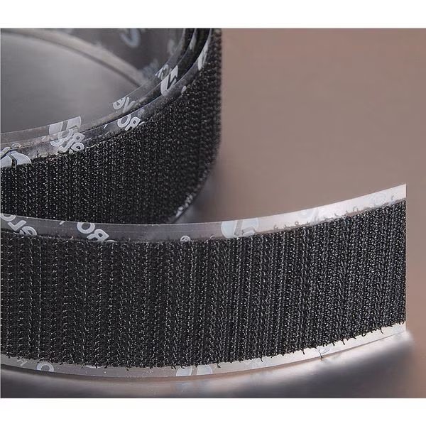 Reclosable Fastener, Rubber Adhesive, 75 ft, 4 in Wd, Black, Velcro Brand, Mfr#: 187256