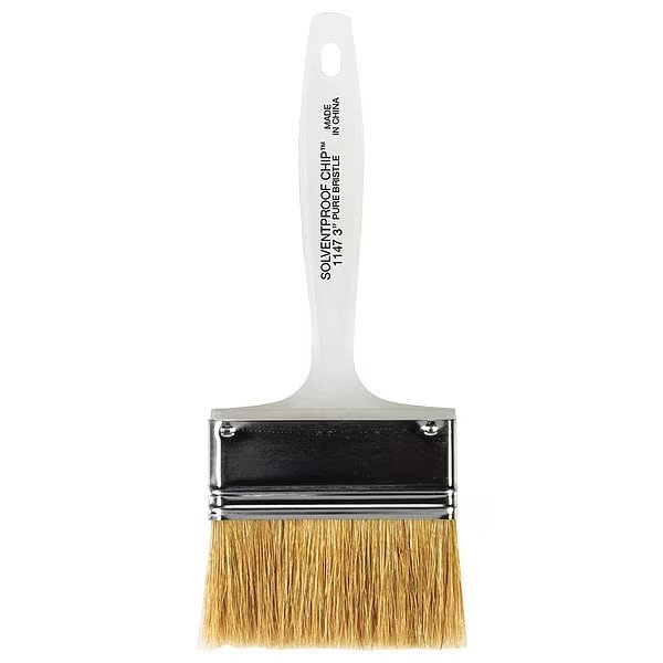 3" Chip Paint Brush, White China Bristle, Plastic Handle, Wooster, Mfr#: 1147-3