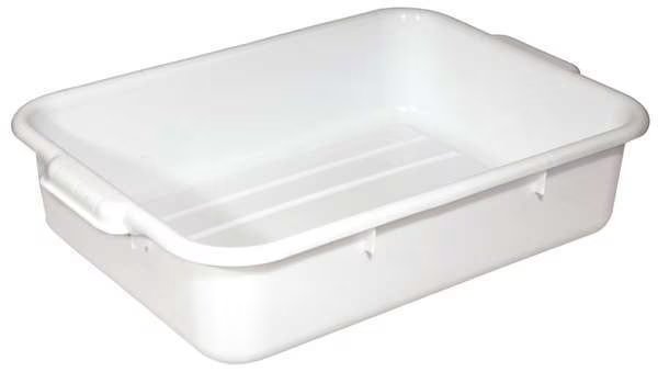 Bus Tub, White, Polypropylene, 5 in. Height, Crestware, Mfr#: BT5WH