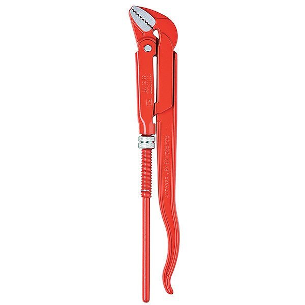 17 in L 2 3/8 in Cap. Alloy Steel Swedish Pipe Wrench, Knipex, Mfr#: 83 20 015
