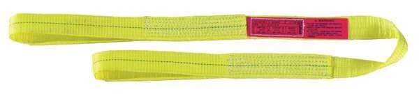Web Sling, Type 3, 8 ft L, 3 in W, Polyester, Yellow, Lift-All, Mfr#: EE2803DFX8