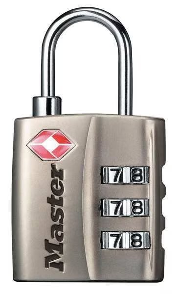 Luggage/Briefcase Padlock, Steel, Side, Master Lock, Mfr#: 4680DNKL