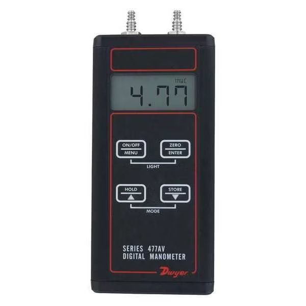 Manometer Kit, Digital, 10.00 In WC, Dwyer Instruments, Mfr#: 477AV-0