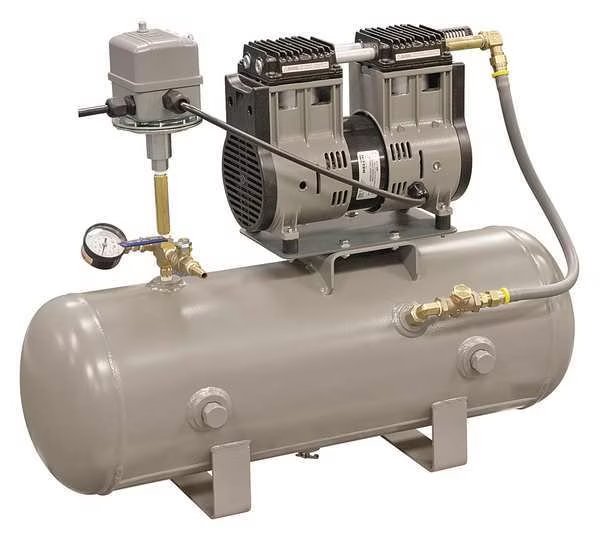 Tank Vacuum System, 1/2 HP, 10 gal. Tank, Welch, Mfr#: 8150B-30