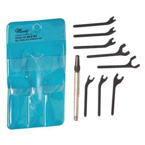 Open End Wrench Set, 9Pc, 4In, SAE, Moody Tool, Mfr#: 58-0143