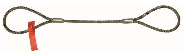Sling, Wire Rope, 5 Ft L, Vert Cap 1000 lb, Lift-All, Mfr#: 14EZEEX5