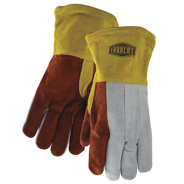 Welder Gloves, Leather, Split Foundry, PK12, Ironcat, Mfr#: 2086GLF