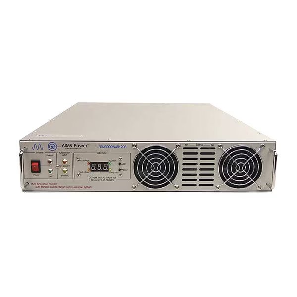 Power Inverter, Pure Sine Wave, 6,000 W Peak, 3,000 W Continuous, 2 Outlets, Aims Power, Mfr#: PRM3000W48120S