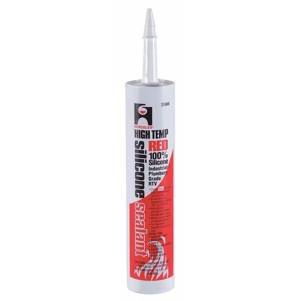 Sealant, 10.1 oz, Cartridge, Red, Silicone Base, Hercules, Mfr#: 25666