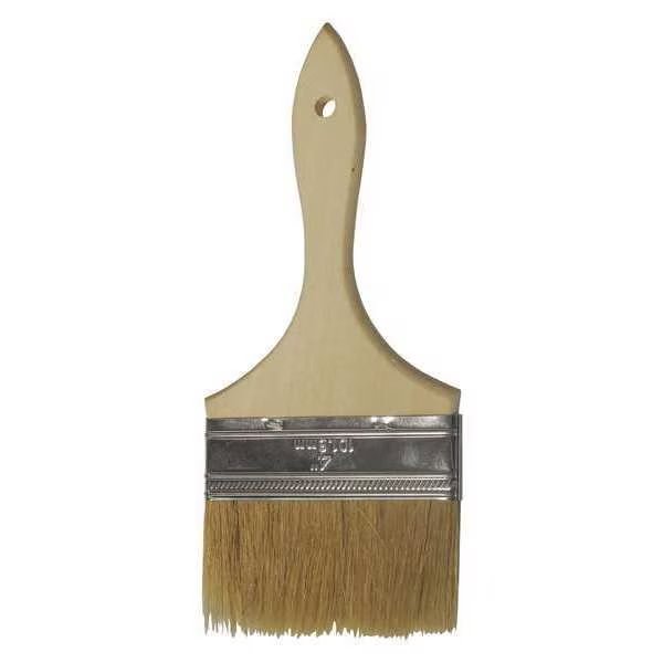 4" Flat Sash Paint Brush, Natural Bristle Bristle, Wood Handle, Michigan Brush, Mfr#: MIB-90046