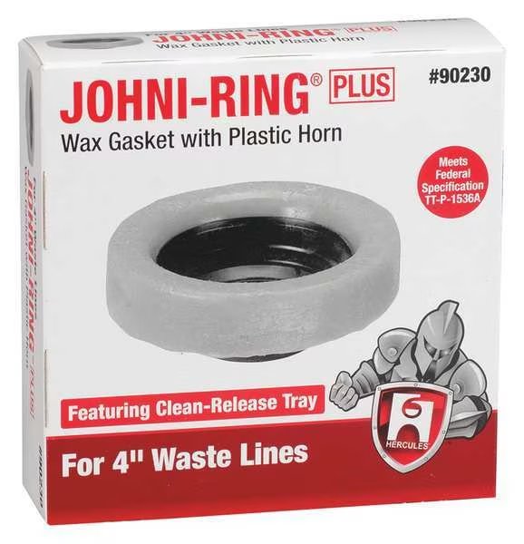 Toilet Bowl Ring, Wax, 4in, Hercules, Mfr#: 90230