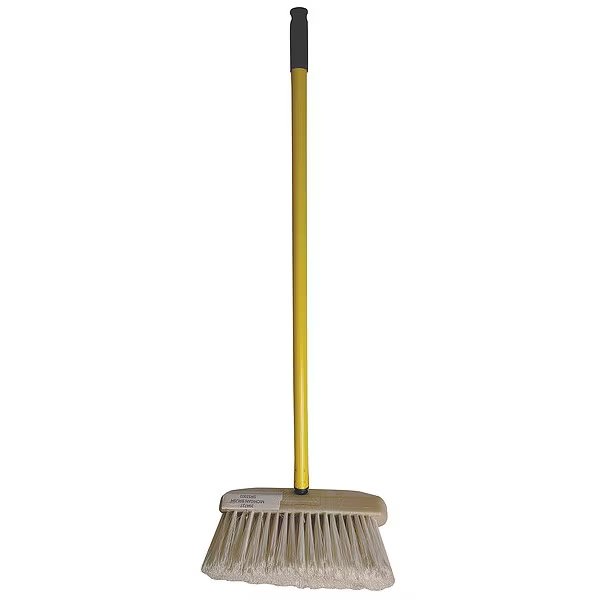 4 1/4 in W Car Wash Brush, 31 in L Handle, 5 in L Brush, White, Plastic, Pleated Steel, Michigan Brush, Mfr#: MIB-53303