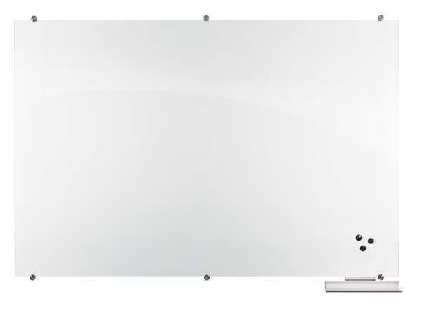 48"x72" Magnetic Glass Whiteboard, Gloss, Board Color: White, Mooreco, Mfr#: 83845