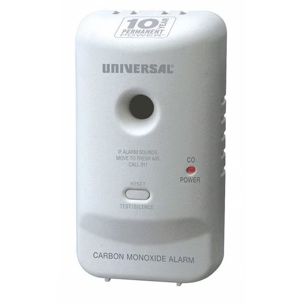 Carbon Monoxide Alarm, Electrochemical Sensor, 85 dB @ 10 ft Audible Alert, Universal Security Instruments, Mfr#: MC304SB