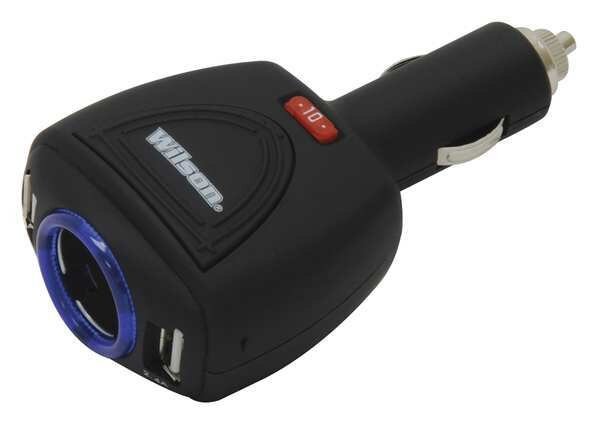 USB Adapter, 2 Outlet, 13in.Wx8in.Dx5in.H, Wilson Antennas, Mfr#: 3051224USBBL