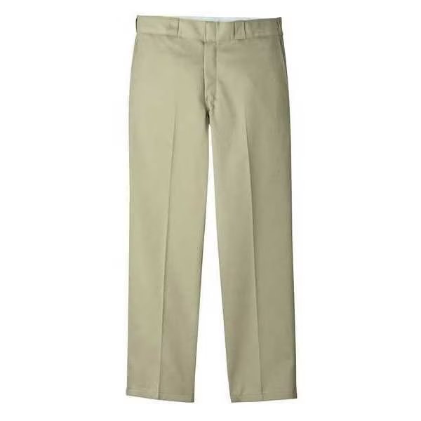 Work Pants, Poly/Cotton, Khaki, 34x34, Dickies, Mfr#: P874KH 34 34