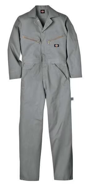 Long Sleeve Coveralls, Cotton, Gray, XL, Dickies, Mfr#: 4877GY RG XL