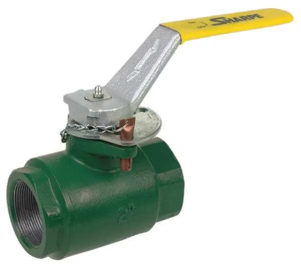 2" FNPT Ductile Iron Oil Patch Ball Valve Inline, Sharpe Valves, Mfr#: 4353014960