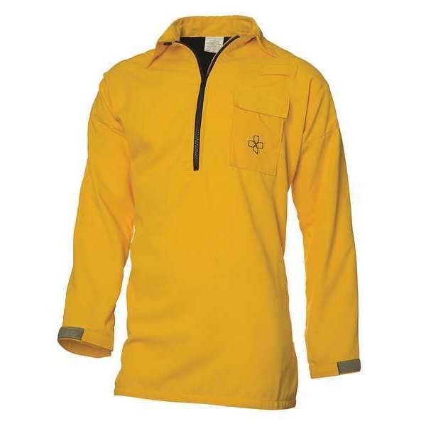 Wildland Fire Shirt, M, Yellow, Zipper, Coaxsher, Mfr#: FC106-M