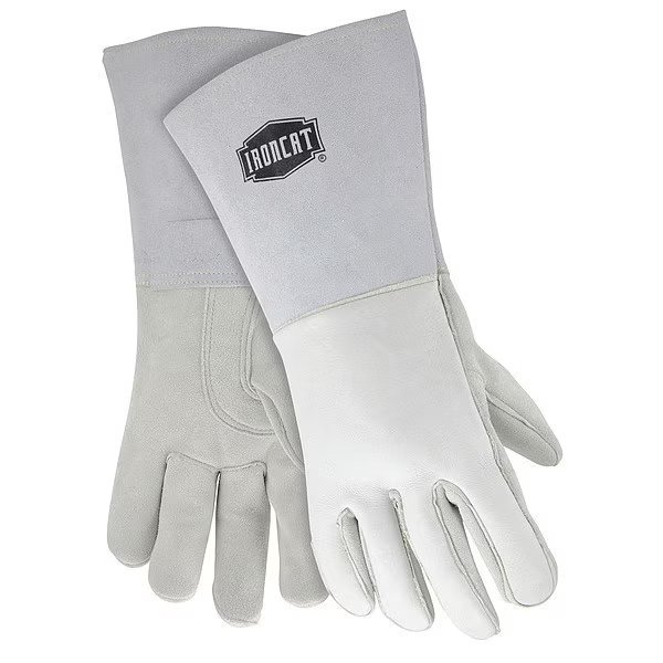 Stick Welding Gloves, Elkskin Palm, M, PR, Ironcat, Mfr#: 9061/M