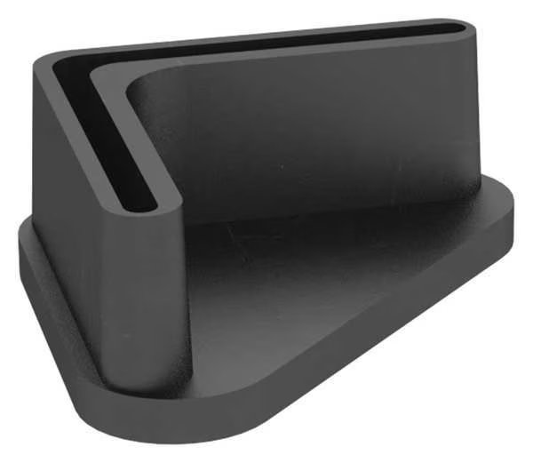 1-1/2 in D x 1-1/2 in W x 3/4 in H Footplate for Shelving, Nylon, Tennsco, Mfr#: EURNF