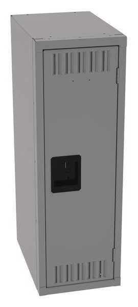 Wardrobe Locker, 12 in W, 18 in D, 36 in H, (1) Tier, (1) Wide, Medium Gray, Tennsco, Mfr#: STS-121836-AMG