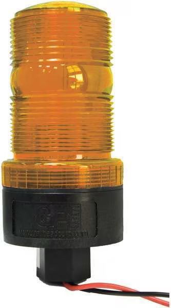 Warning Strobe, Amber, LED, 12 to 90VDC, Railhead Gear, Mfr#: M490-LED DCAP