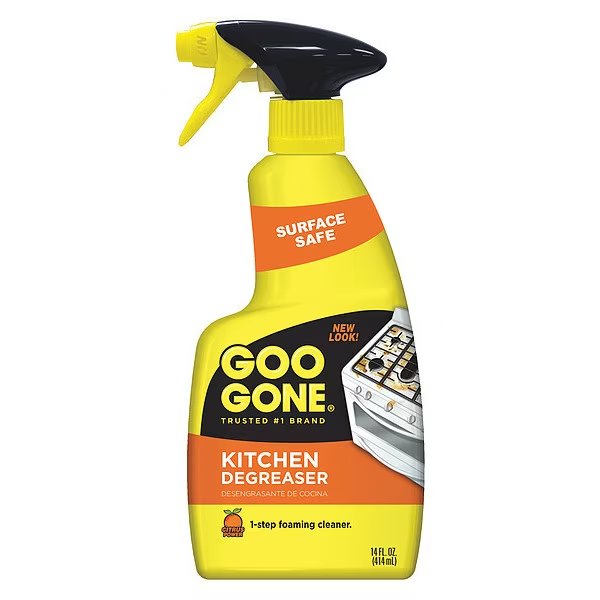 Kitchen Degreaser, 14 Oz Trigger Spray Bottle, Liquid, Clear, Goo Gone, Mfr#: 2047