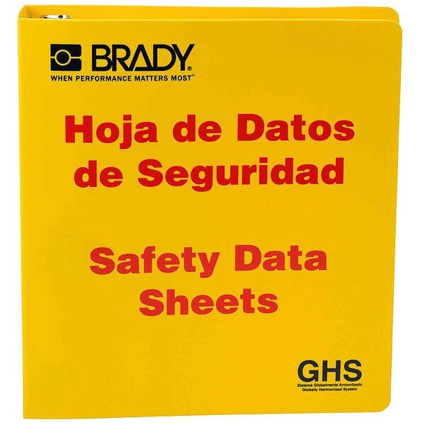 Binder, Right to Know Safety Data Sheet, Brady, Mfr#: 121185