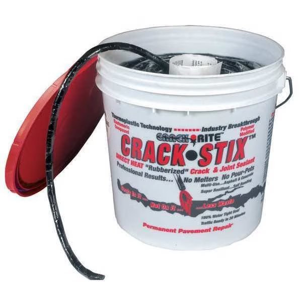 Crack Filler, 8 lb, Pail, Crack Rite, Black, Crack Stix, Mfr#: 2050