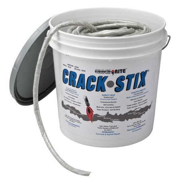 Crack Filler 10 lb, Pail, Crack Rite, Acrylic Latex, Gray, Crack Stix, Mfr#: 2051