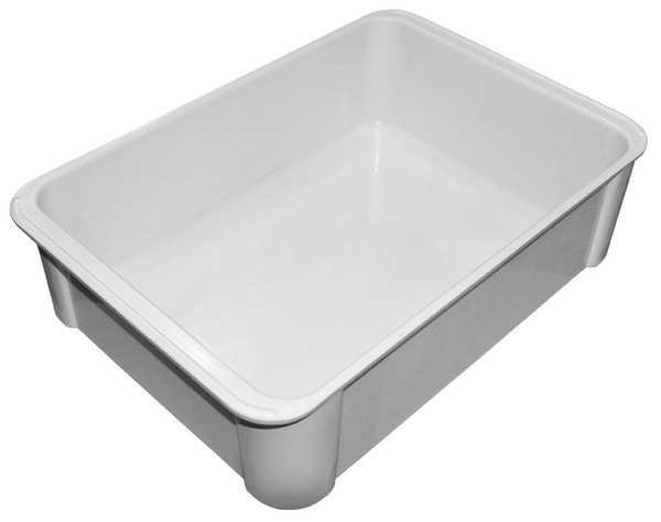 Stacking Container, White, Fiberglass Reinforced Composite, 16 1/2 in L, 11 3/8 in W, 4 5/8 in H, Molded Fiberglass, Mfr#: 8020085269