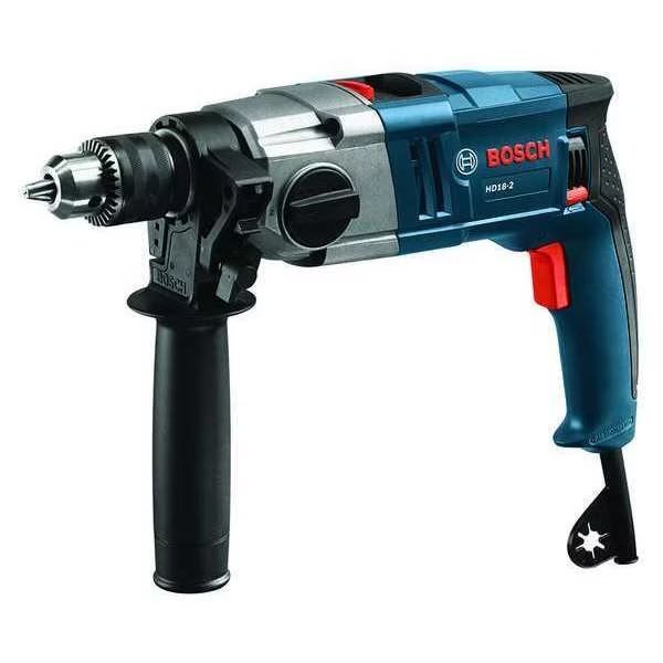 Hammer Drill, 1/2", 8.5A, 0 to 51,000bpm, Bosch, Mfr#: HD18-2