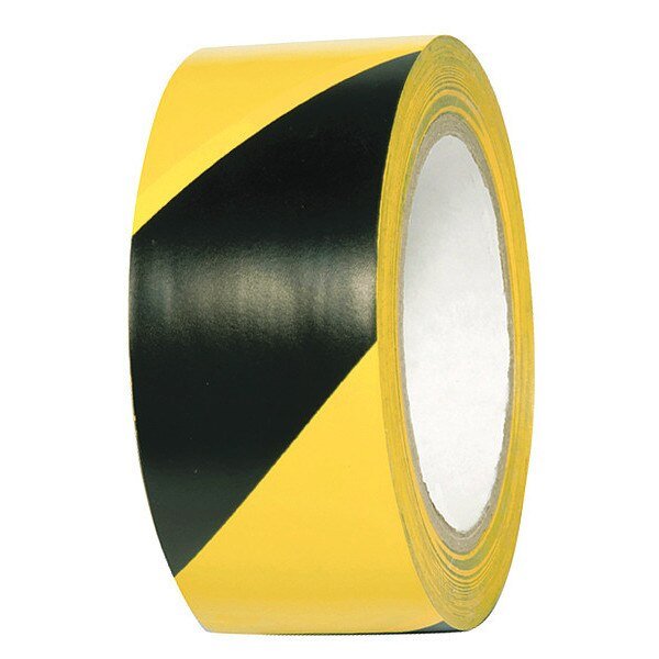 Hazard Marking Tape, Yl/Blk, 2"x108ft, Incom, Mfr#: LWT220
