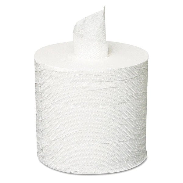 Center-Pull Paper Towels, 2 Ply, 2.3 in Core Dia, 7.3 in W, 500 ft, 600 Sheets/Roll, White, 6 Pack, Gen, Mfr#: GEN203