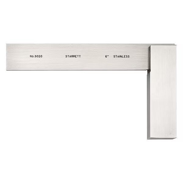 Precision Steel Square, SS, 7 x 4 In, Starrett, Mfr#: 3020-6