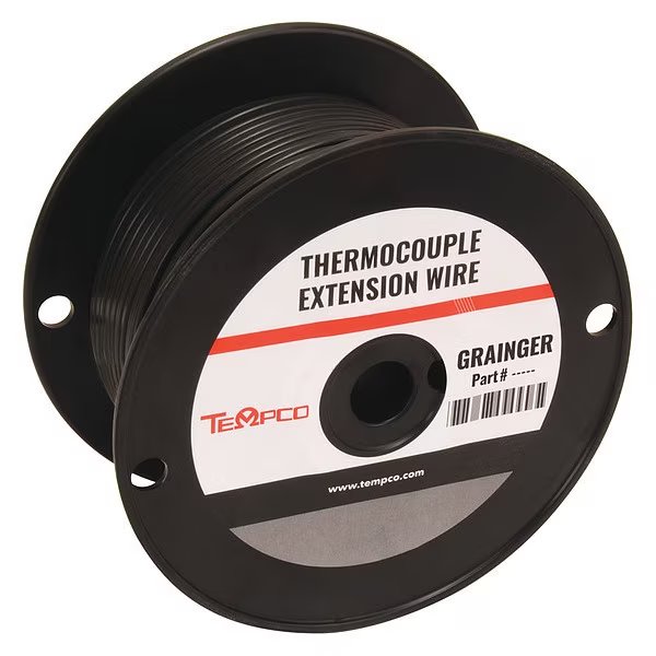 Thermocouple Ext Wire, JX, 20AWG, Str, 100Ft, Tempco, Mfr#: TCWR-1017