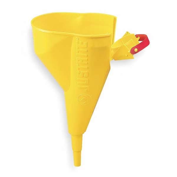 1 gal. Yellow polypropylene Funnel, Justrite, Mfr#: 11202Y