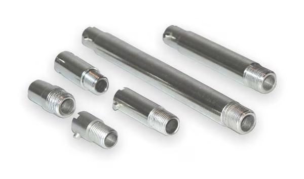 Bayonet Adapter, 1/8-27 NPT, L 1 1/2, Slvr, Tempco, Mfr#: TCA-104-121