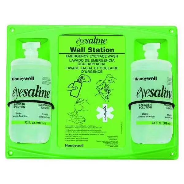 Single Use Eyewash Station, 2 (32 oz) Bottles, Includes Mounting Hardware, Honeywell, Mfr#: 32-000462-0000-H5