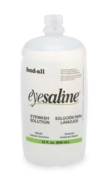 Eyesaline Single Use Eyewash Bottle, One 32 oz Bottle, Honeywell, Mfr#: 32-000455-0000-H5